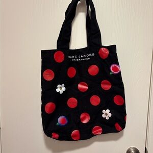 Marc Jacobs Black and Red Tote Bag with Polka Dots and Tan Tote Bag
